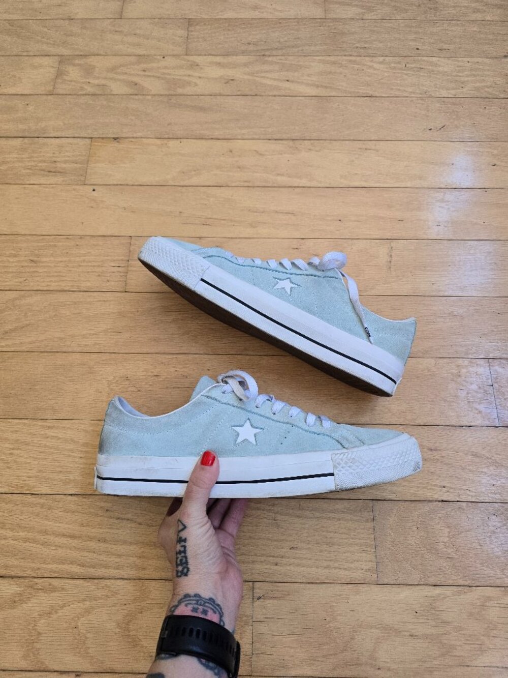 Converse | One Star Pro Icy Blue Suede Lows Skater Sneakers | MENS 11